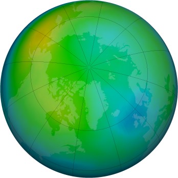 Arctic ozone map for 1983-11